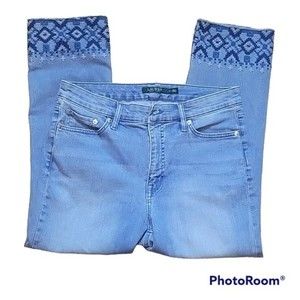 Lauren by Ralph Lauren Jeans, Embroidered Capri Jean, Womens Size 10